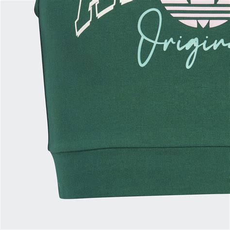 Adidas Collegiate Graphic Pack Crop Top Green Adidas Lk