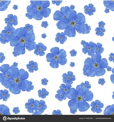 SEAMLESS VECTOR FLOWER PATTERN White Background Spring Bright Colors