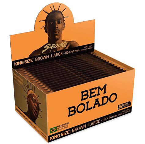 Seda Bem Bolado X Sabotage Brown Large King Size Display 30 Un