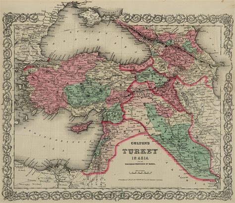 Turkey In Asia And The Caucasian Provinces Of Russia Drawing By Colton