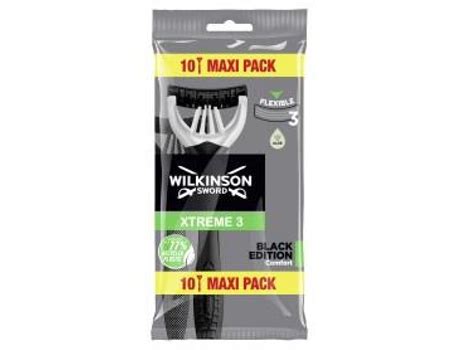 Pack 10 Unidades Wilkinson Xtreme 3 Black Edition Máquina Desechable de