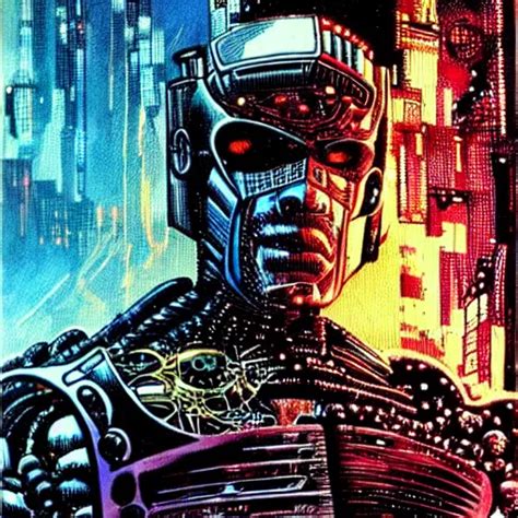 Schwarzenegger As Cyberpunk Knight Atmospheric Stable Diffusion