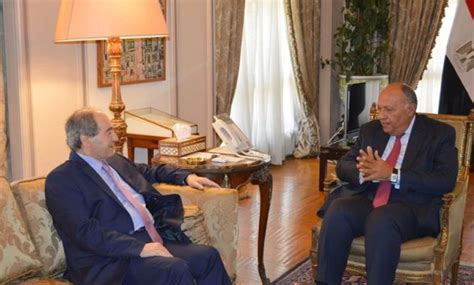 Egypts FM Shoukry To Receive Syrian Counterpart Faisal Mekdad Tuesday