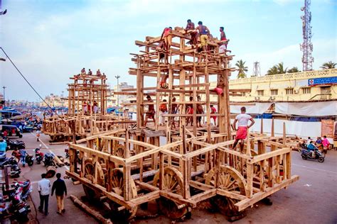 Construction Of Chariots Underway Smoothly In Puri Of Odisha