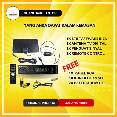 Promo Bundling Setup Box Antena Booster Penguat Sinyal Tv Digital