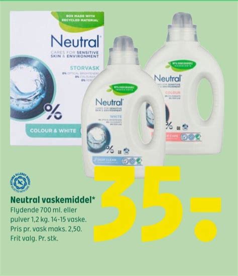 Neutral Vaskemiddel Flydende Tilbud Hos Coop 365