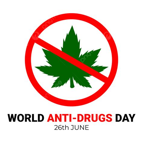 Illustration Of Cannabis Prohibition For World Anti Drug Day World