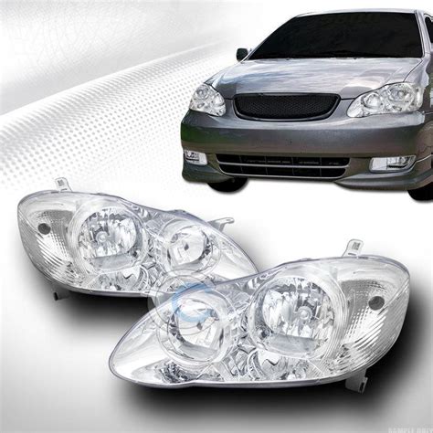 Purchase Jdm Crystal Chrome Clear Head Lights Lamps Signal Pair Dy