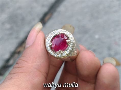 Batu Cincin Ruby Merah Delima Asli Kode 798 Wahyu Mulia