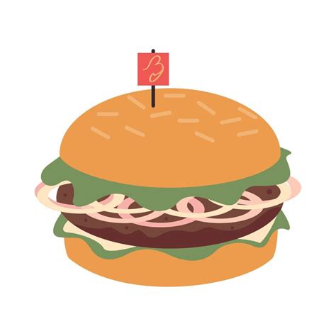 Hamburger Fast Food 10426628 Vector Art At Vecteezy