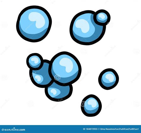 A Bunch of Cartoon Soap Bubbles Stock Illustration - Illustration of ...