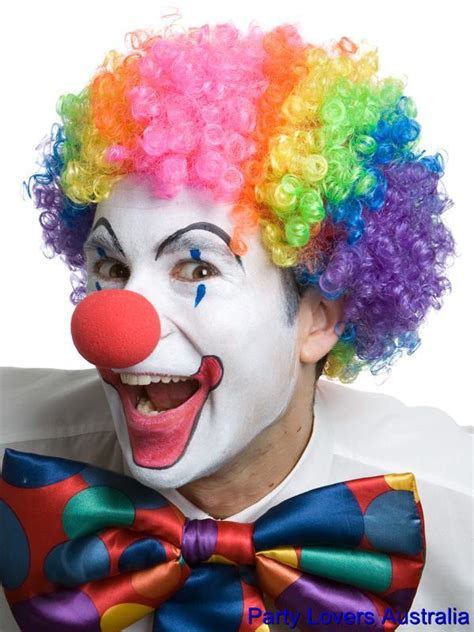 New Rainbow Coloured Curly Clown Afro Hair Wig For Fun Circus Clowns Costume Ebay