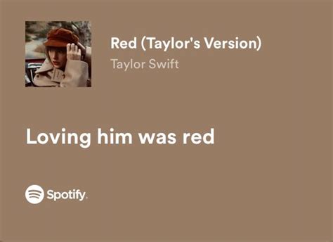 Taylor Swift Red Lyrics