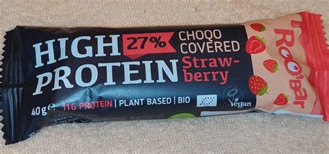 Bio High Protein Choqo Covered Strawberry Roo Bar Kalorie KJ A