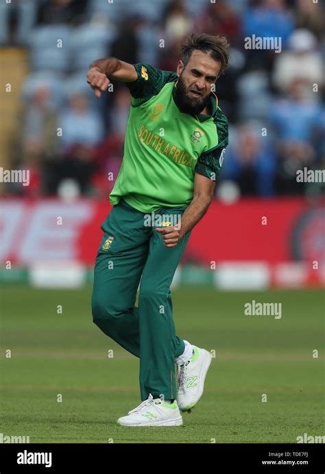 South Africas Imran Tahir Celebrates Taking The Wicket Of Afghanistan