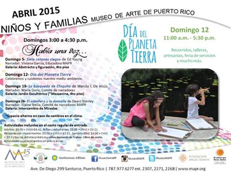 Puerto Rico Art News Calendario De Actividades De Abril Para