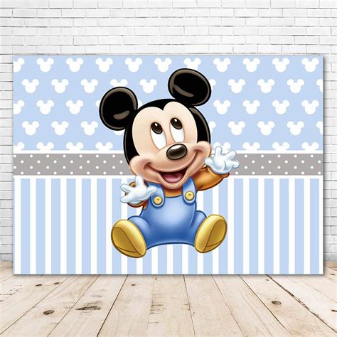 Amazon YouRan Blue Mickey Mouse 1 2 Birthday Backdrop 7x5 White