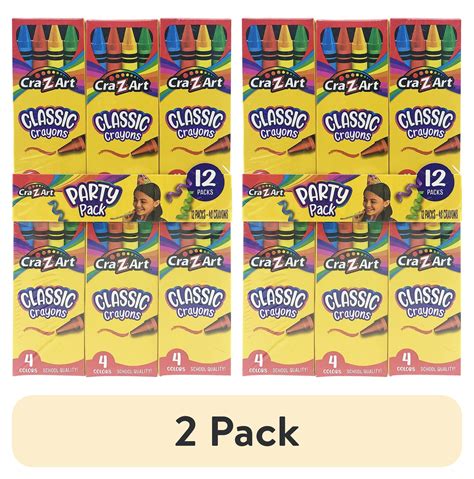 (2 pack) Cra-Z-Art Crayon Party Packs - 12 Packs of 4 Count Crayon