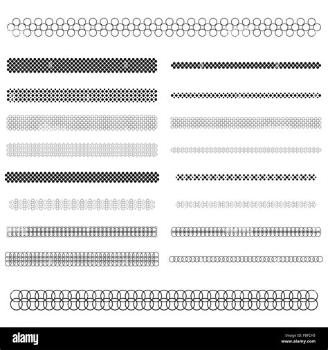 Graphic Design Elements Page Divider Line Set Stock Vector Image