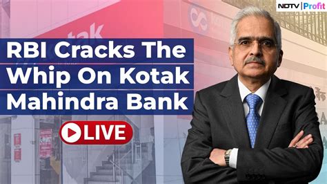 Kotak Mahindra Bank News Live Kotak Bank Share Price Plummets 10 After Rbi Crackdown Youtube