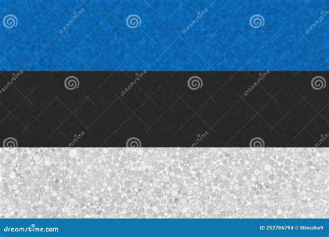 Estonia Flag On Styrofoam Texture Stock Photo Image Of Emblem