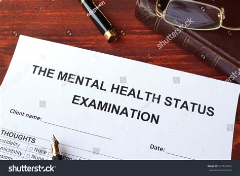 Mental Health Status Examination Mse Form Stock Photo 547629982 ...