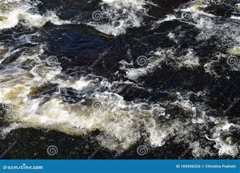 Detail of Rushing Water at the Bottom of a Waterfall Stock Photo ...