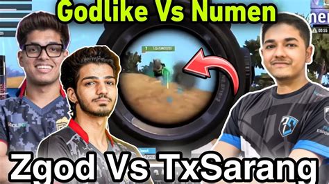 Godlike Vs Numen 😲 Zgod Vs Txsarang 🔥 Zgod Pure 1v3 Medal Esports 🇮🇳