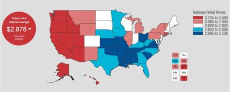 Average Gas Prices By State Map - Oconto County Plat Map