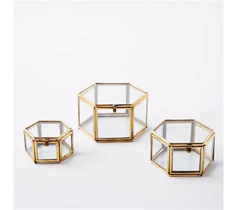 Hexagon Glass Box Sizedimension 3x2 At Rs 100piece In Moradabad