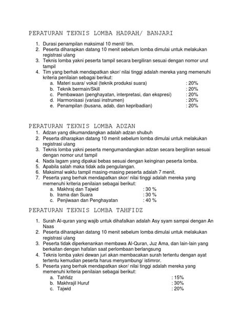 Syarat Dan Ketentuan Lomba Pdf