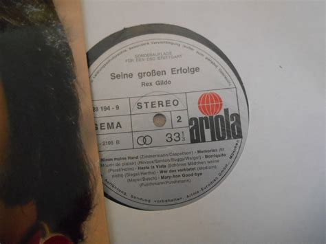 Lp Schlager Rex Gildo Seine Gro En Erfolge Song Ariola