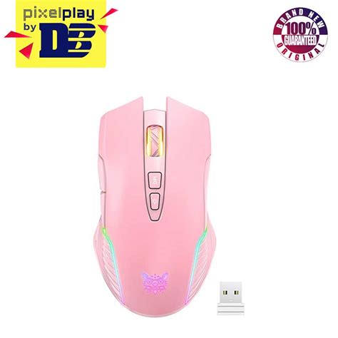 Onikuma Cw905 3600 Dpi Wireless Gaming Mouse 7 Buttons Design Rgb Pink