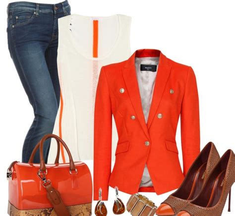 Orange Blazer Trendy Fashion Jewelry Kitsy Lane Orange Blazer