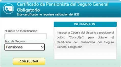 Imprimir Certificado de Pensionista IESS en línea 2024 elyex