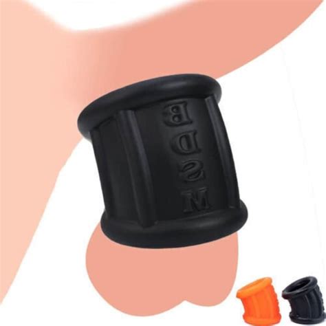 Mens Bdsm Scrotum Testicle Stretcher Squeeze Rings Ball Buster