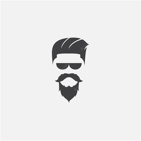 Premium Vector Barber Man With Masculine Hair And Beard Logo Design