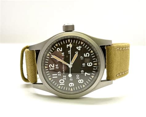 Wts Hamilton Field Khaki Mechanical With Oe Nato Filson Canvas