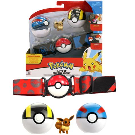 Buy Pokemon Clip N Go Belt Set With Eevee Figure Pokeballs X Cm