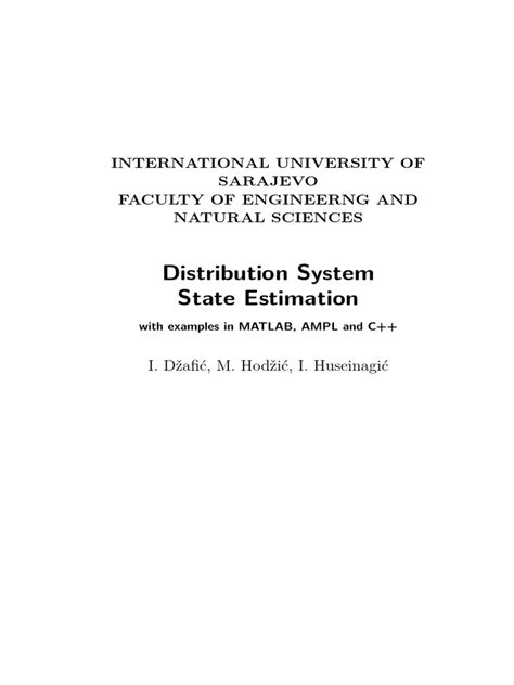 Three Phase Distribution System State Estimation Pdf Mathematical Optimization Electricity