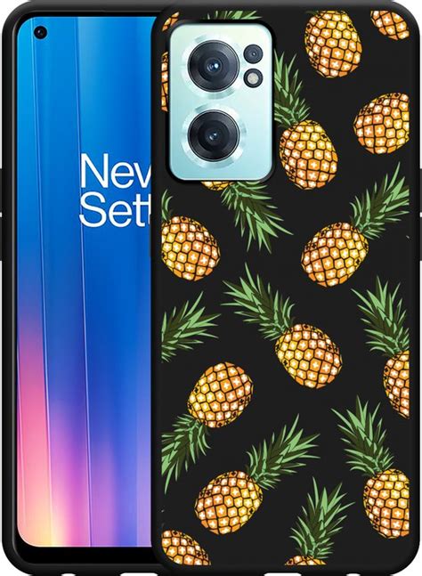 Oneplus Nord Ce Hoesje Zwart Ananas Designed By Cazy Bol