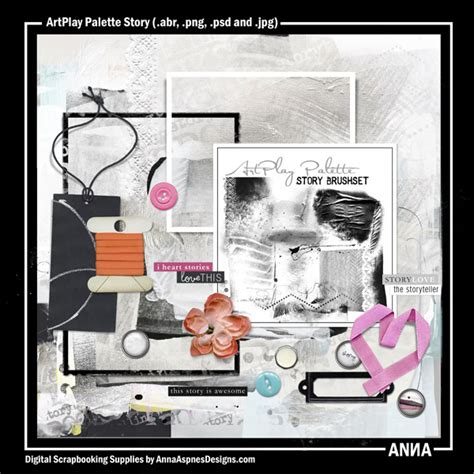 Digital Scrapbook Value Pack Anna Aspnes Story ValuePack No 1