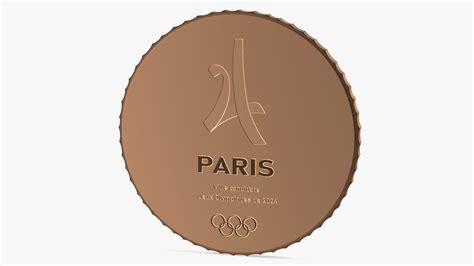 Medalla Olímpica de Bronce París 2024 Modelo 3D 29 3ds blend c4d