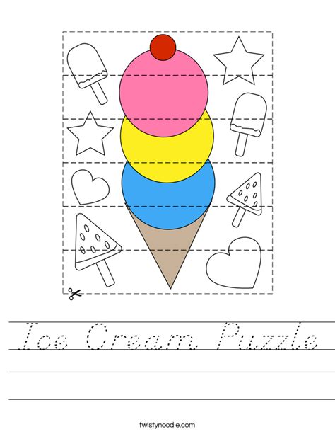 Free Printable Ice Cream Worksheets Printable Word Searches