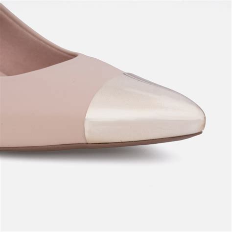 Scarpin Feminino Bico Fino Metal Salto Alto Agulha Elegante Nude
