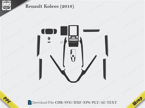 Renault Koleos 2018 Car Interior Ppf Or Wrap Template Armobileskin