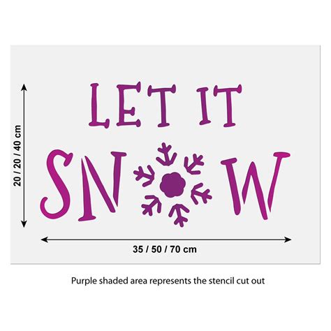 Craftstar Let It Snow Stencil Large Christmas Sign Template Etsy Uk