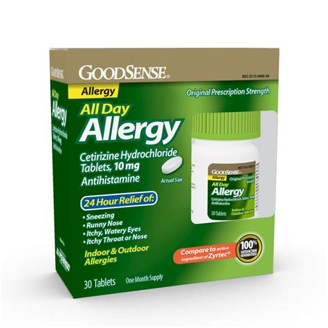 Goodsense® All Day Allergy Cetirizine Hcl Tablets 10 Mg 30 Ea