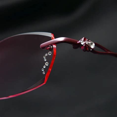 Pure Titanium Rimless Glasses Frames For Women Frameless Eyeglass High