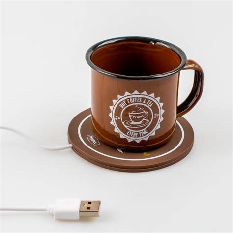 Aquecedor Xicara Caneca Agata Cabo Usb Bebidas Chocolate Café Chá Leite